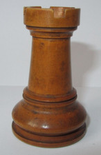 Vintage Antique Boxwood White Rook Chess Piece - BCC?