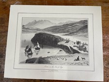WILLIAM DANIELL 1821 Engraving Portree on Skye Lithograph Print - Reproduction