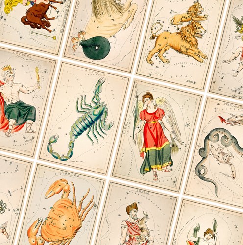 Vintage astronomical prints - vintage,