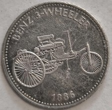 Medal - Shell Historic Cars Benz 3-Wheeler 1886 ?? UNITED KINGDOM 