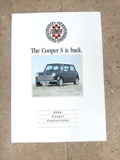 CLASSIC MINI GENUINE JOHN COOPER GARAGES NOS BROCHURE THE S IS BACK RSP RARE