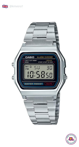 Silver retro digital steel - silver,