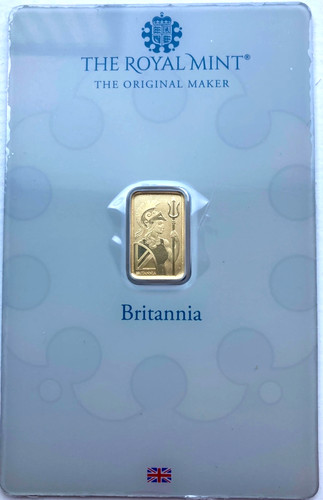 Gold britannia gram bar - britannia, 1