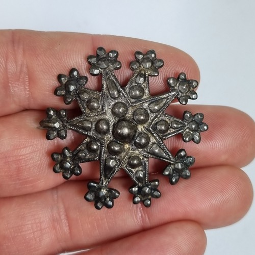 Antique white metal sunburst - metal,