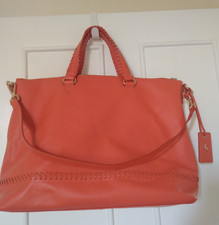 Ashwood Classic Leather Tote Bag In Orange Shoulder Bag Purchased from QVC New 