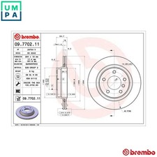 2x BRAKE DISC 09.7702.11 FOR