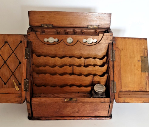 Antique mahogany stationery - antique,