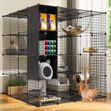 Spacious Cat Cage with Storage
