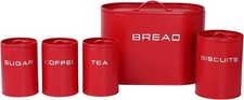5 Piece Bread Bin Tea, Coffee