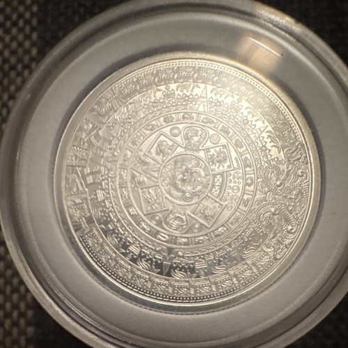 Aztec silver coin - aztec,