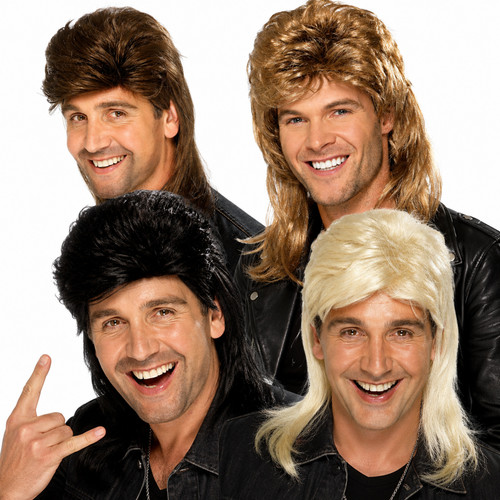 Mens mullet wig 70s - wig,