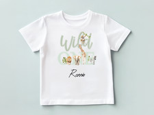 Personalised Wild One 1st Birthday T-Shirt or Sweatshirt - Baby Safari Jungle