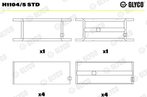 Crankshaft bearing shell - bearing,