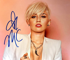 Miley Cyrus Signed 8x10" Authentic REAL Autograph w/ COA Certificate