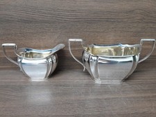 Silver plated sugar bowl and - silver,