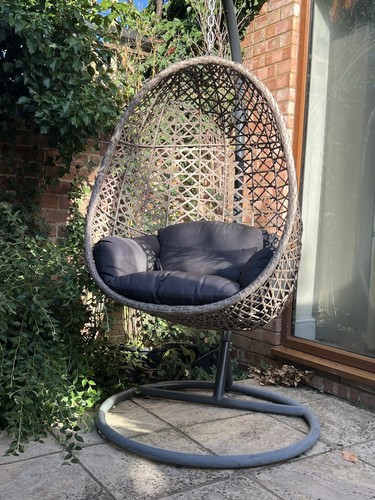 Garden hanging egg chair with - garden,