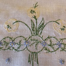 Vintage White linen Hand