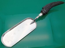 Stag Horn Antler Handled Table Crumb Scoop Tray Silver Plated W&H 1926
