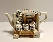 Portmeirion Botanic China Stall Tea Pot Vintage Rare Miniature Ceramics