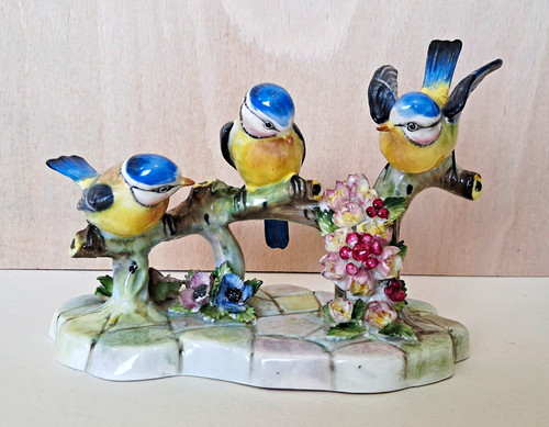 Royal adderley blue tits - blue, bone