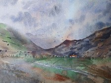 Newlands Valley Cumbria Watercolour Painting - Signed Original 