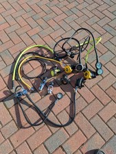 VARIOUS DIVING REGULATORS, HOSES AND BITS.