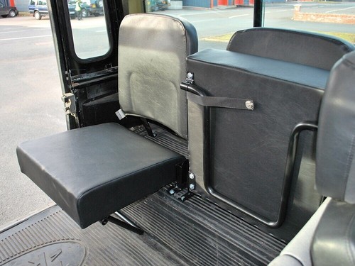 Black vinyl rear seat - black,