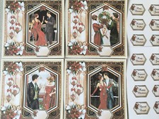 4 x Art Deco Christmas card