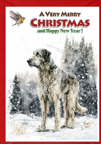 Irish wolfhound dog christmas - irish,