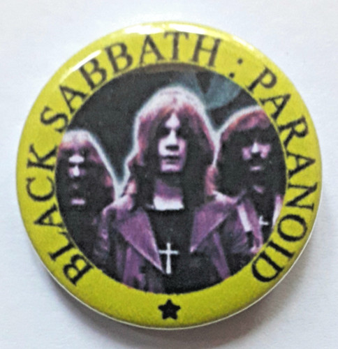 25mm badge black - 25mm, sabbath