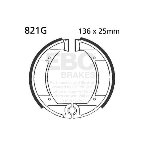 Ebc grooved brake shoe set - ebc,