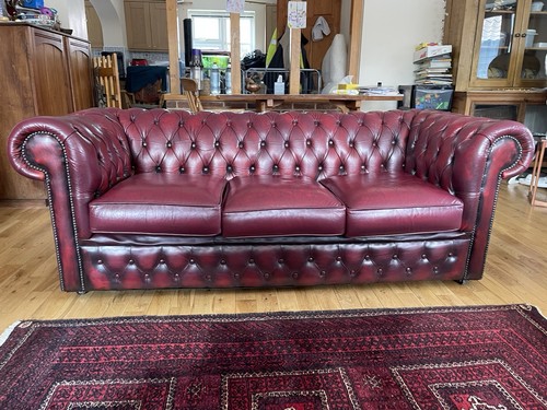 Chesterfield leather sofa - sofa, 3