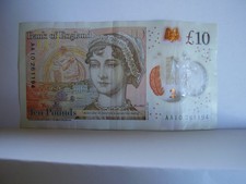 A10 Bank Of England £10 Ten Pound Note THE QUEEN Plastic/Polymer AA10 261194