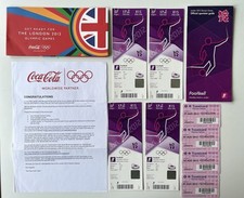 4x ORIGINAL 2012 LONDON OLYMPICS FOOTBALL TICKETS - COCA COLA COMPETITION WINNER