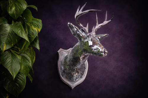 Mirror stag head wall - stag,