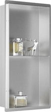 Bernkot Shower Niche 304 Stainless Steel 60 x 30 x 10 cm Wall Recess Double Show