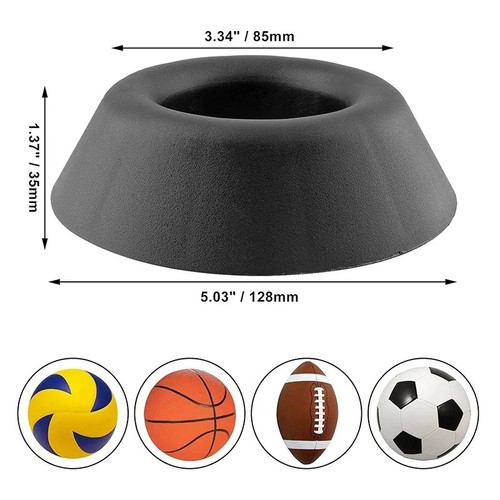 Black plastic ball holder - black,