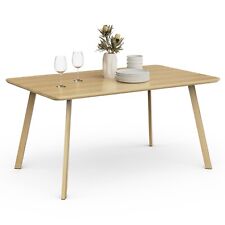 6 Seater Dining Table, Light Wood Effect Kitchen Table, Spinningfield