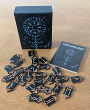 Handmade woodcut rune set - woodcut,