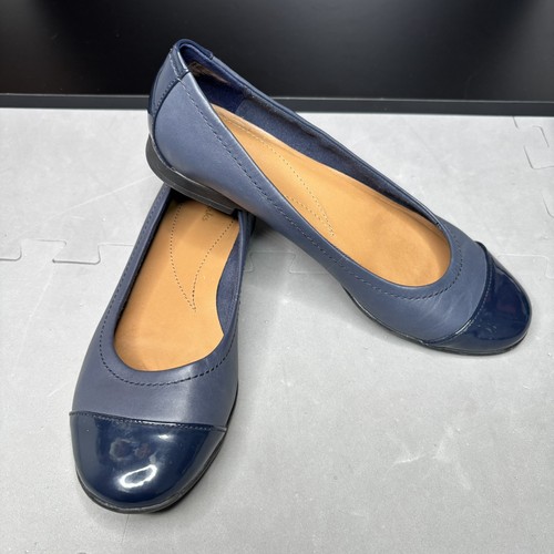 Clarks ladies navy blue suede - blue,