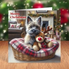 Cairn Terrier Dog Christmas Card