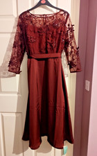 NEW Wallis Burgundy Satin and