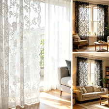 Voile Curtains 2 Panels Lace