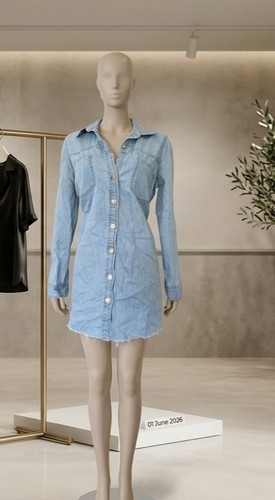 Zara denim shirt dress - dress, l