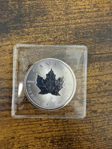 1oz silver canadian - silver, leaf
