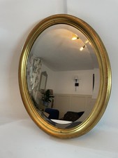 Vintage Gilt Wood Oval Mirror
