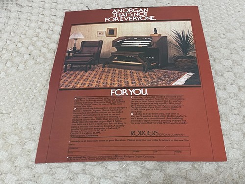 Keyboard organ advert 11x8 - keyboard,