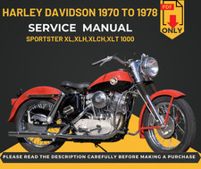 Harley-Davidson  1970-1978 Sportster XL XLH XLCH XLt Service Manual  Digital