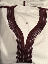 Original Moroccan Thobe Red & Cream