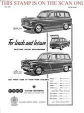 Ford 'ESCORT' & 'SQUIRE' Estate Motor Cars ADVERT: Original 1956 Print Ad 704/28